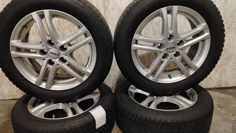 Set 4 jante aliaj,prindere 5×114.3 pe 16 ,et 50.Honda,Mazda,Hyundai,Kia,Renault,cu anvelope iarna 205/55/16