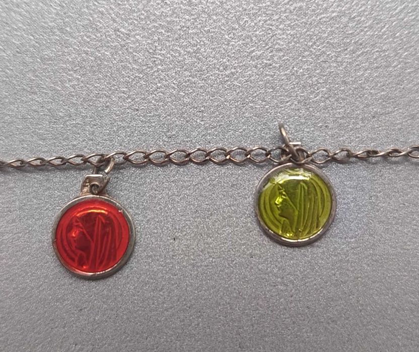 сребърна гривна с емайл