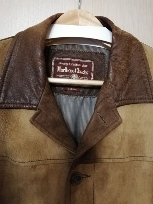 Geacă de piele velur "Marlboro Classics"