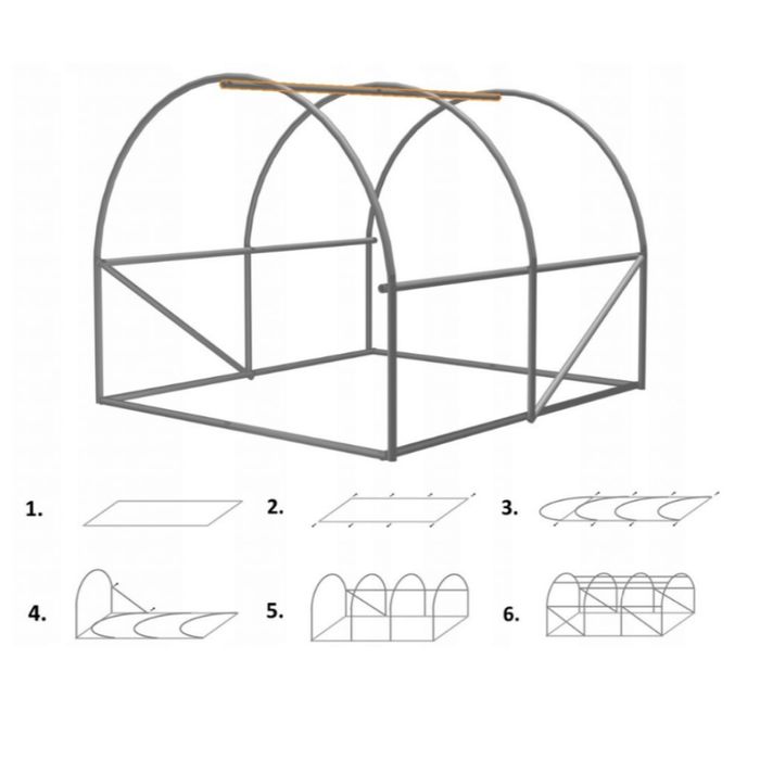 Компактна оранжерия – лесен монтаж и стабилна рамка