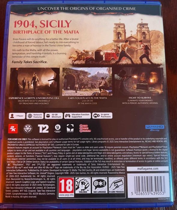 Vanzare/schimb Mafia - The Old Country PS5