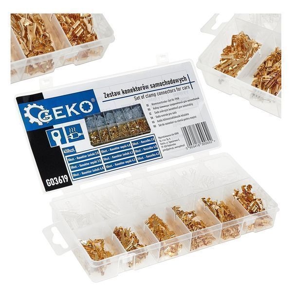 Комплект автомобилни съединители 450 бр. 2.8-6.3 мм geko