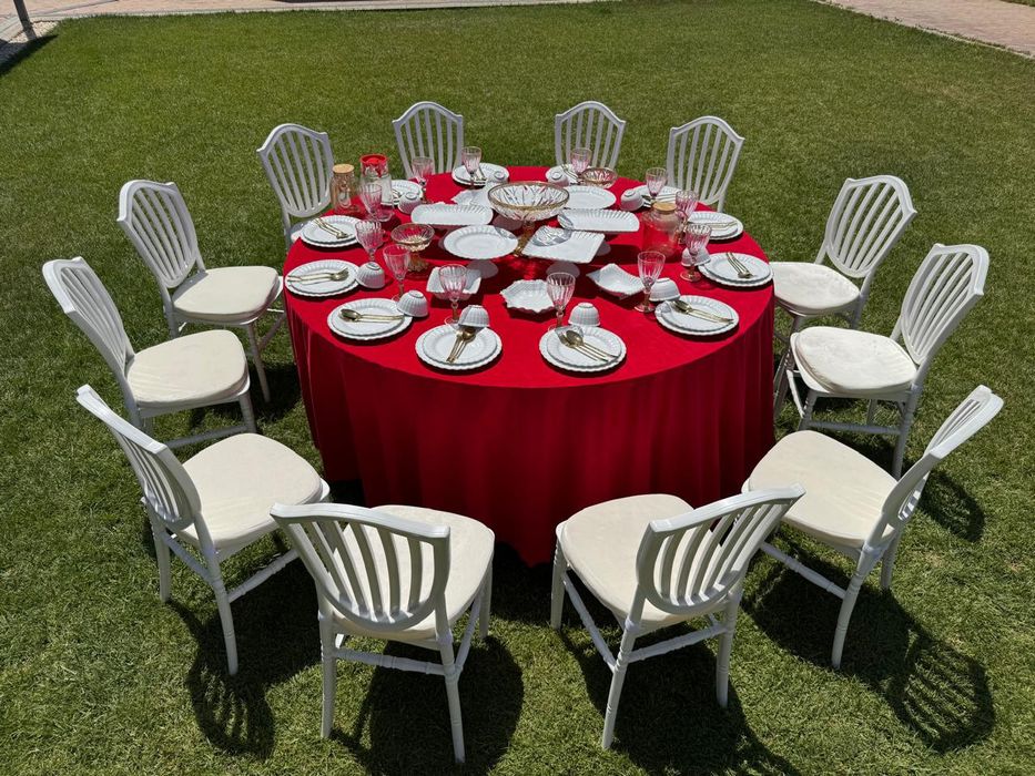 Прокат посуда Шымкент. Прокат столы прокат стулья