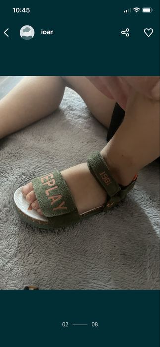 Sandale de piele intoarsa , noi