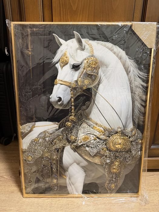 Картина лошадь со стразами