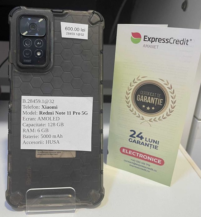 Telefon Xiaomi Redmi Note 11 Pro 5G (AG32 B28459.1) 2 ANI GARANTIE!