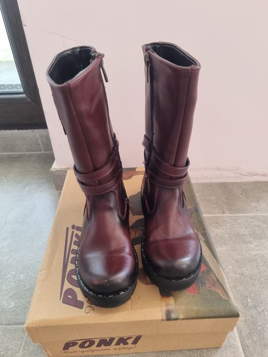 Боти за момиче 29 номер, естествена кожа