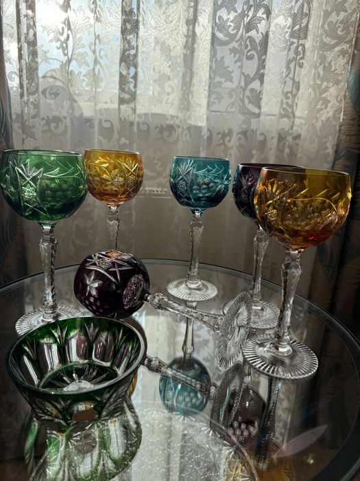 Фужеры из цветного хрусталя  Германия.
