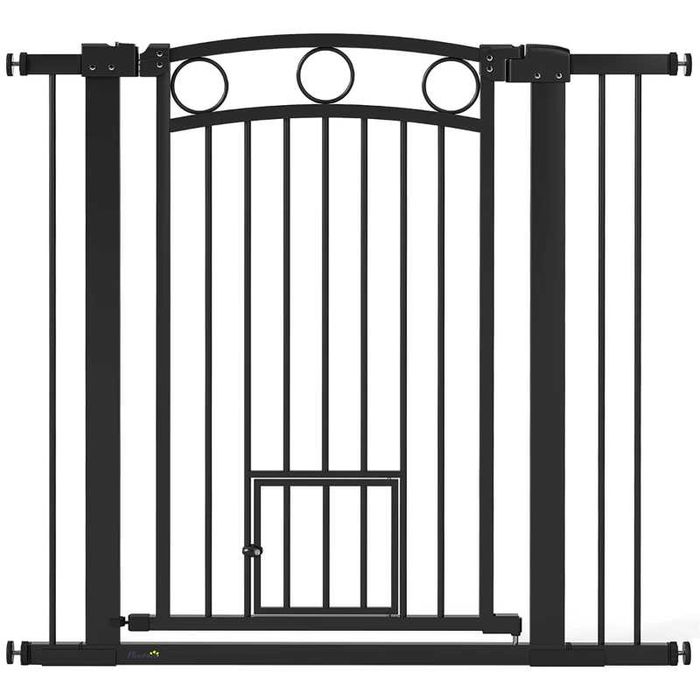 PawHut Врата за домашни любимци, 96 см, регулируема ширина 76-104 см