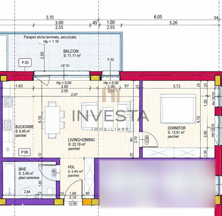 Apartament 2 camere modern de inchiriat, parcare subterana, Grigorescu