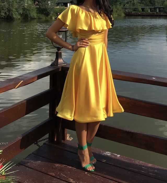 Rochie Galbena de ocazie