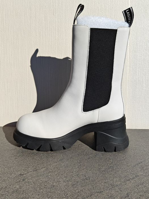 Ghete Karl Lagerfeld Mid originale piele naturală cool