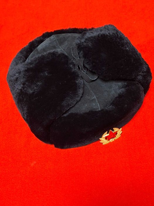 Мъжка ушанка от естествена кожа