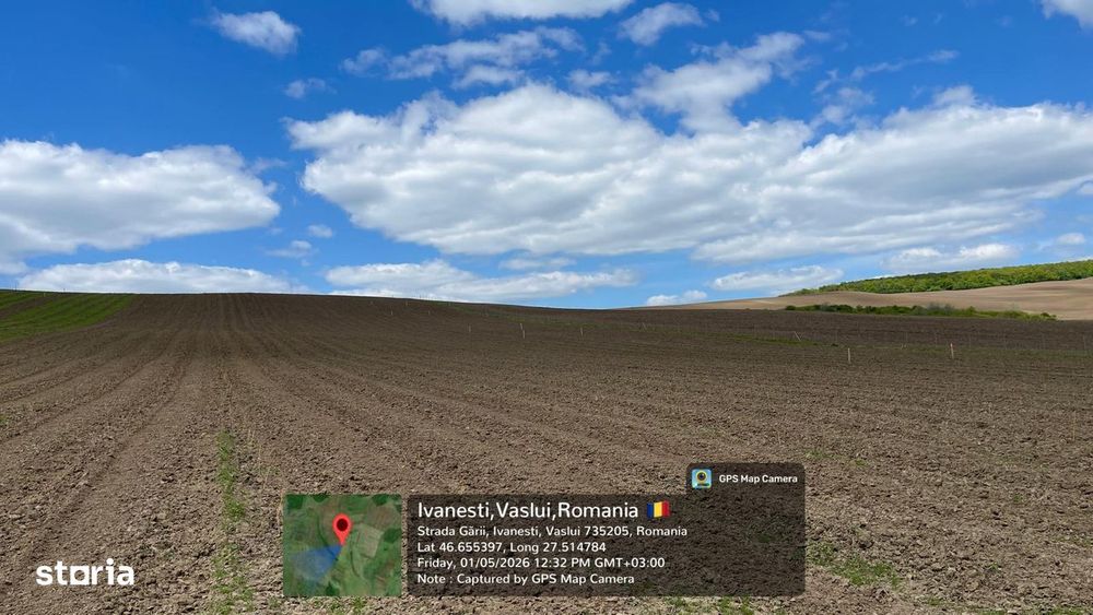 Teren agricol 15 ha | Compact, împrejmuit | Ivănești, Vaslui