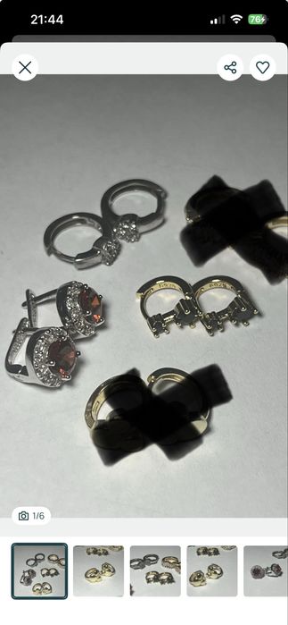 Cercei de argint aurit pt fetite