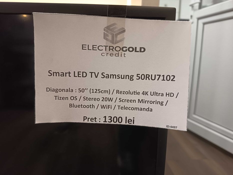 UHD Smart LED TV Samsung 50RU7102 50''-125cm/4K/HDR/Telecomanda ID4497