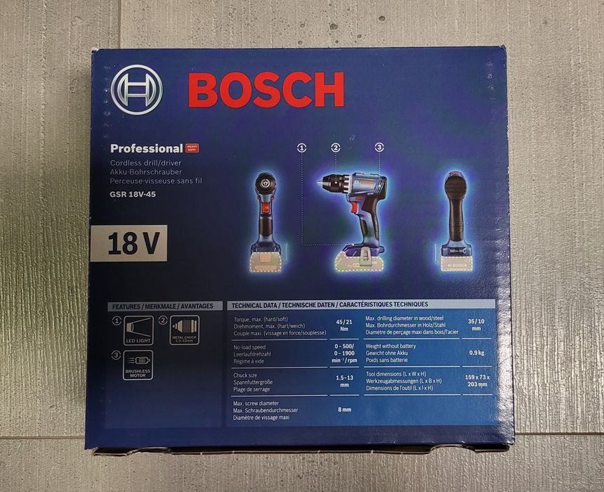 Нов винтоверт БОШ GSR 18V-45 безчетков