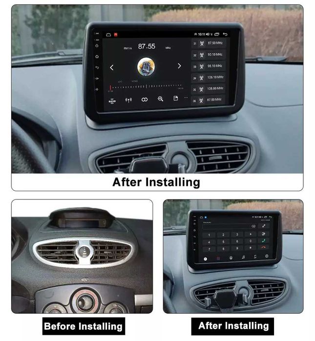 NAVIGATIE Android 14 Renault Clio 3 1/8 Gb Waze CarPlay + CAMERA