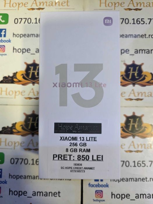 Hope Amanet P6 XIAOMI 13 LITE NOU !!!