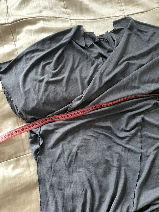 blazer cardigan poncho asimetric petrecut gri XS S M L vâscoză premium