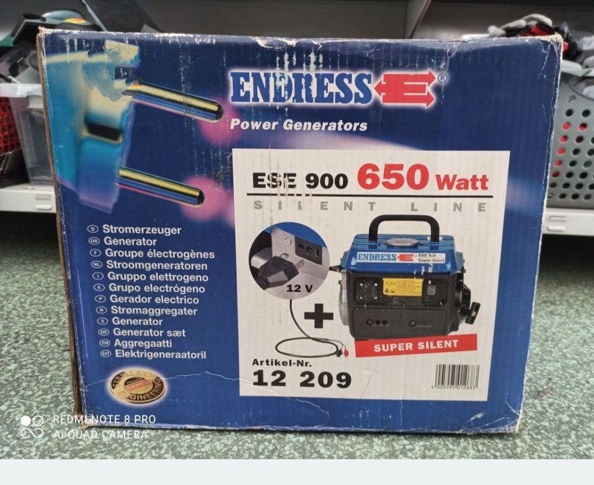 Generator de curent Endress ESE 900, 650 W. (NOU)