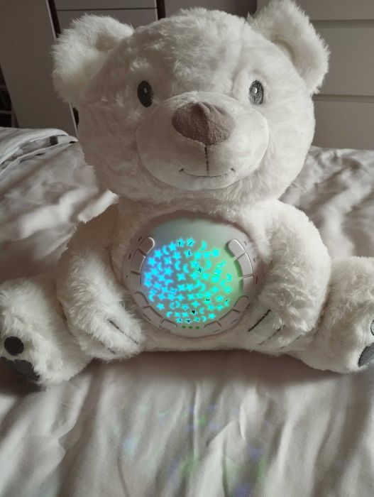Плюшено мече с мелодии, светлини и бял шум