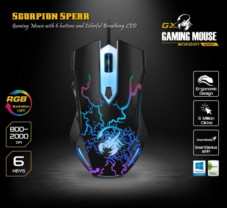 Срочно! Мышь для Геймеров Genius Scorpion Spear