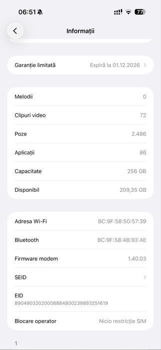 Iphone 17 pro max, 256gb, deep blue.