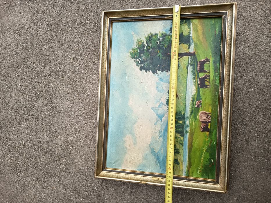 Tablou Superb Pictat Pe Panza / Semnat Peisaj