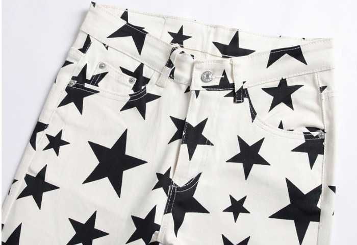 Jeans White & Stars