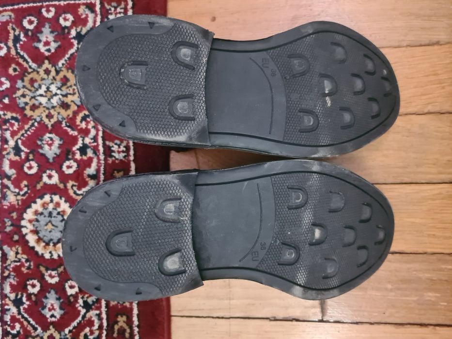 Ghete copii piele intoarsa maro