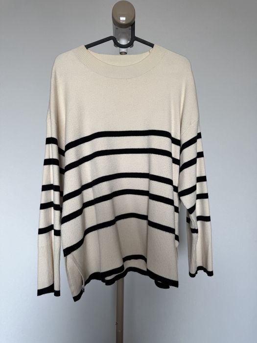 Vero Moda Pulover bej cu dungi L