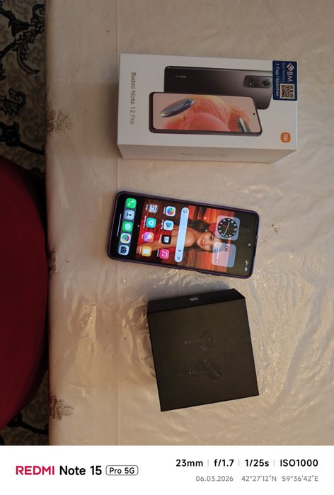 Redmi not 12 pro pamyati 8/256 karobka bari bar aybi joq