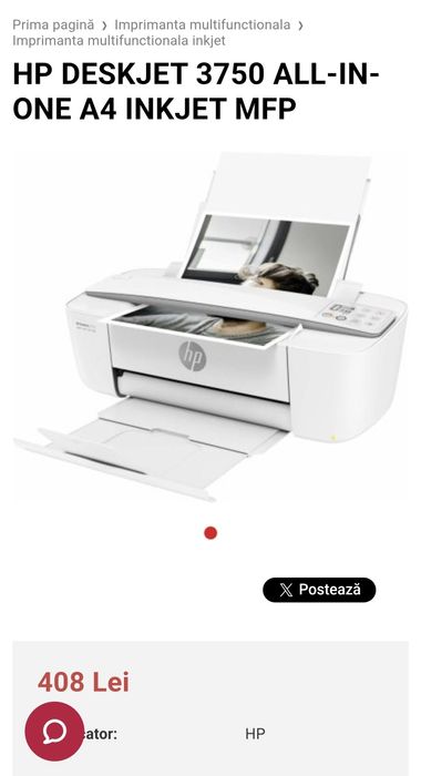 Imprimantă HP Deskjet 3750