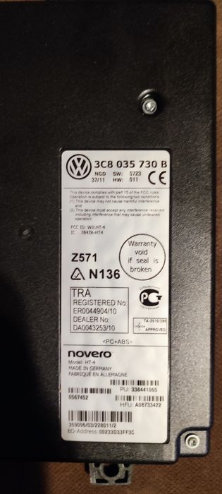 Modul Bluetooth Vw.Audi Seat etc cod 5N0 035 730 D  --3C8035730 B