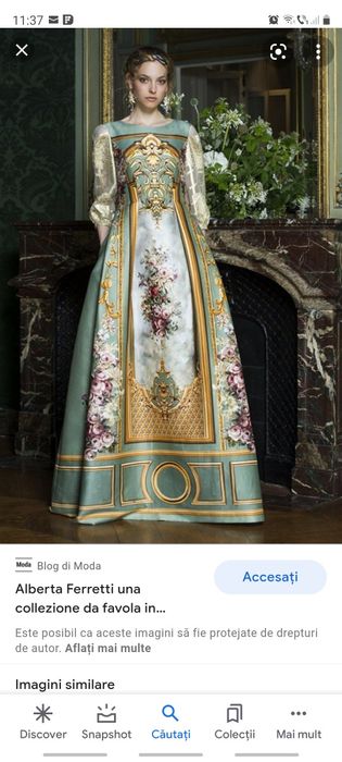 Rochie model Alberta Ferretti măr. 42-44, superbă