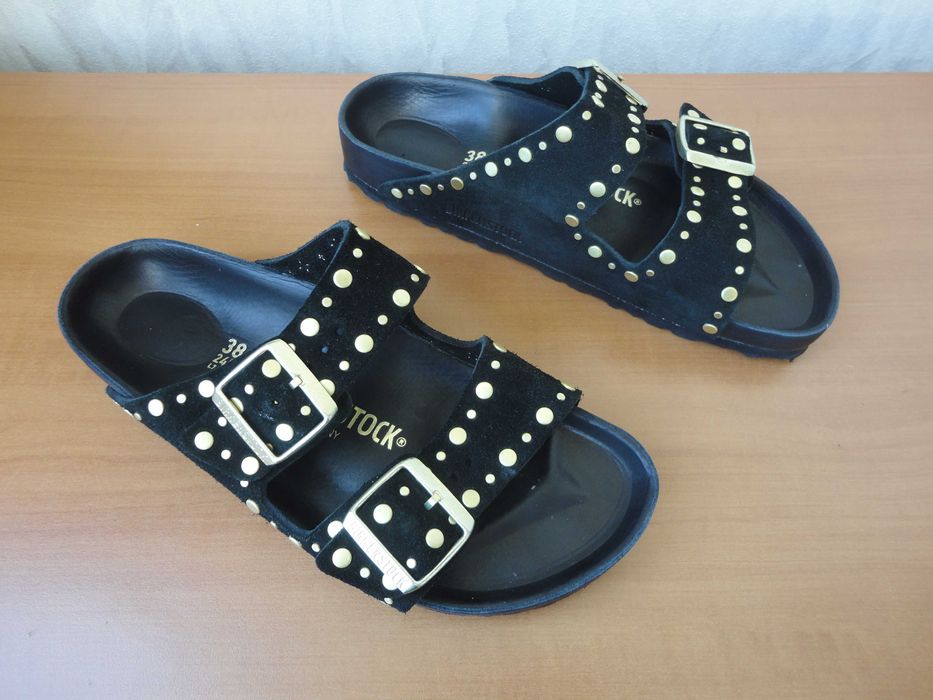 N38,5 Birkenstock/нови/естествена кожа/чехли