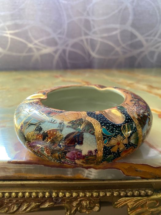 Голям пепелник Японски порцелан SATSUMA