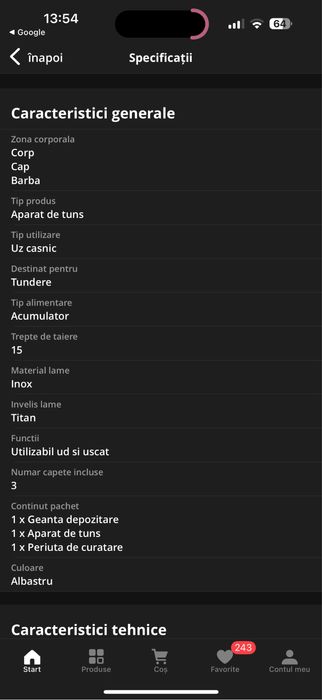 Aparat de tuns rowenta TN5120