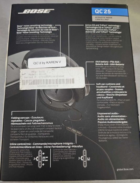 Bose QuietComfort 25 – Noise Cancelling – Cutie + Husa