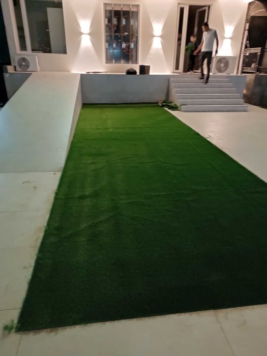 Установка искуственный газон