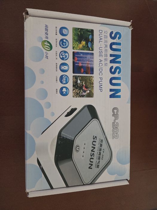 Новый компрессор, работает как от сети, так и от аккумулятора.