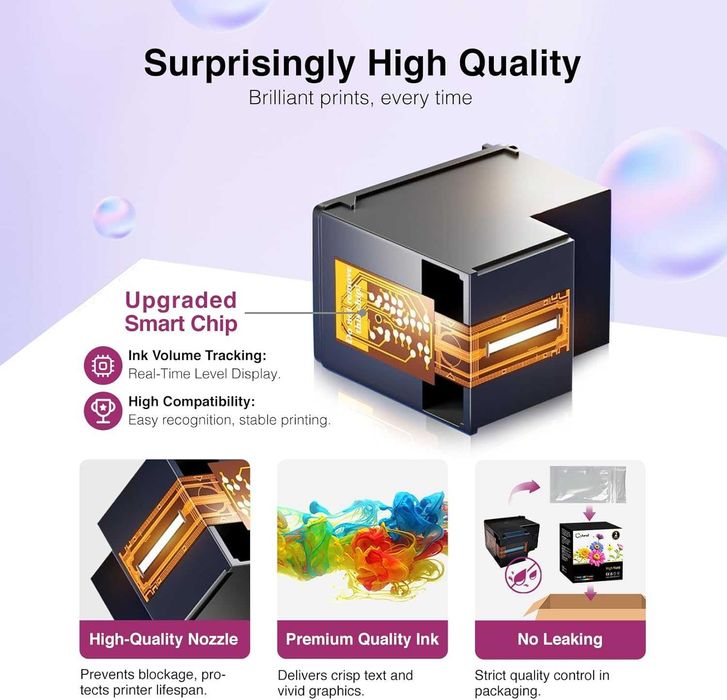 Мастилени касети Cyloral 305XL за принтери НР, 2 броя - черна и цветна