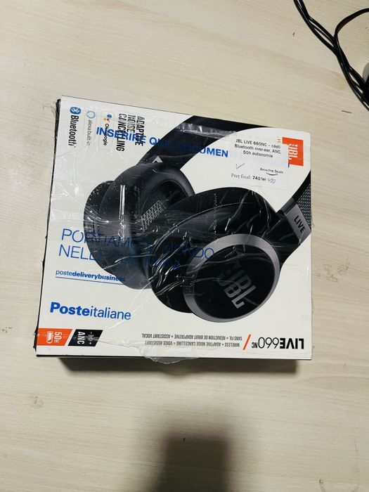Căști Profesionale JBL Live 660NC ,Bluetooth ,ANC ,50 Ore Baterie