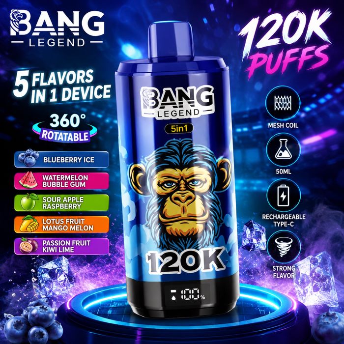 Bang Legend 5in1 120K – Vape reutilizabil cu 5 arome