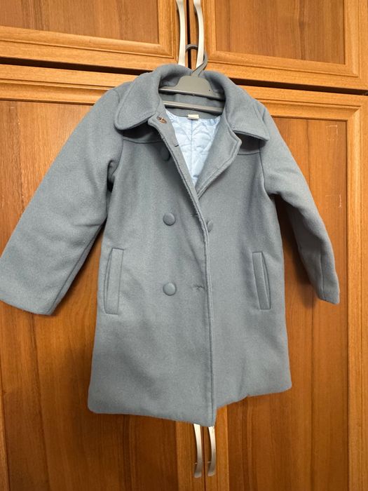 Елегантно палто в син цвят