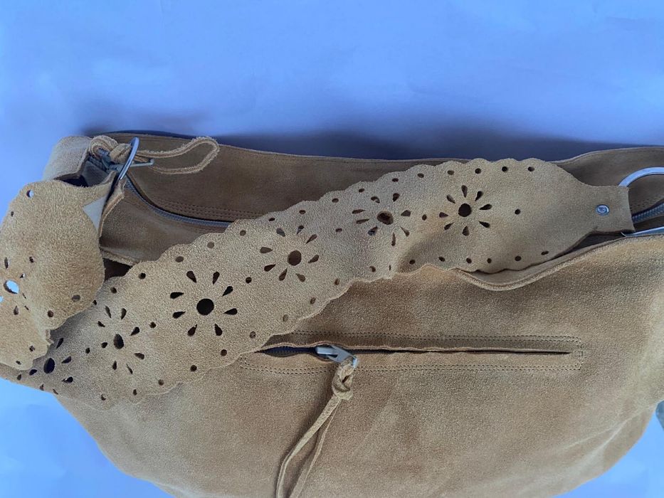 Set geanta si botine din piele intoarsa naturala