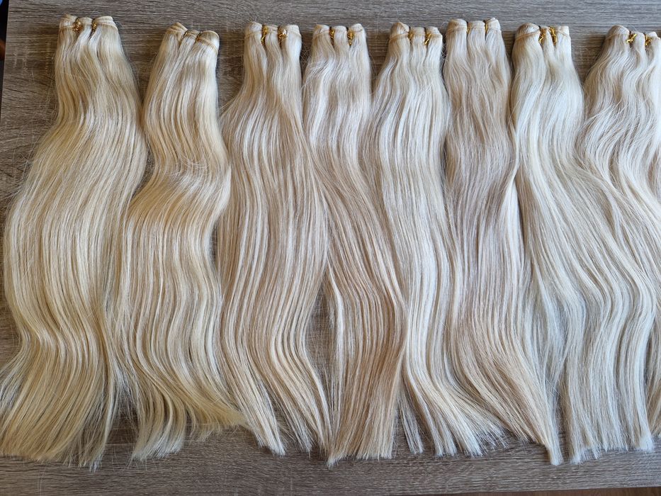 Естествена руса коса 50 см, 100гр - гъста с плътни крайща