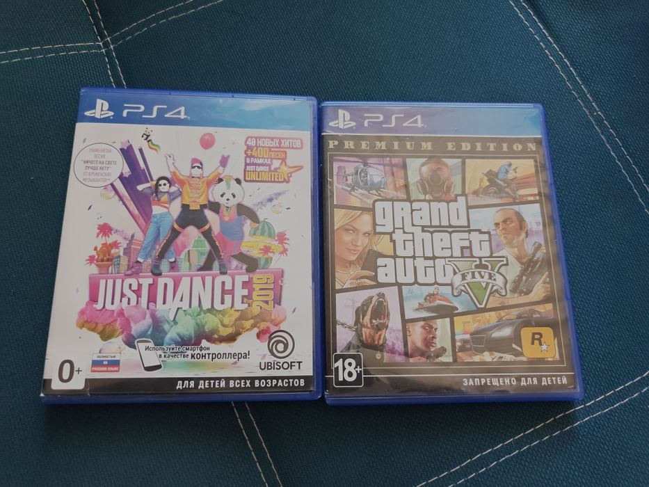 Gta 5 и Just Dance диски на пс4, пс5