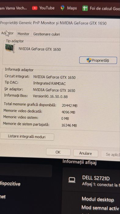 PC i9 10900F / 32GB RAM / GTX1650 + Monitor Dell 27” QHD